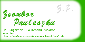 zsombor pauleszku business card